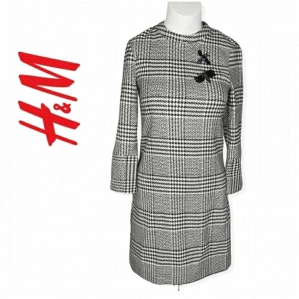 h&m Dress with Stand-up Collar